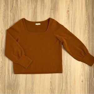 Madewell Ottoman Rib Square Neck Top